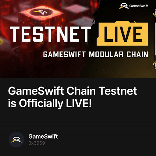 GameSwift Chain Testnet is Officially LIVE!