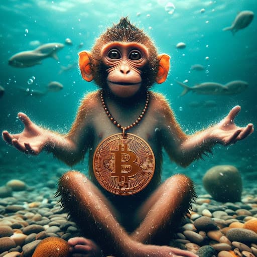 monkey with BTC