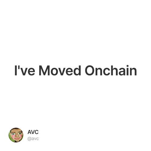 I've Moved Onchain