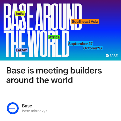 Base is meeting builders around the world