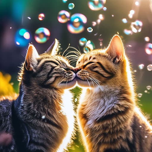 cats kiss