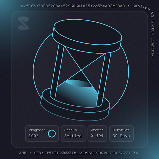 Sablier V2 Lockup Tranched NFT
