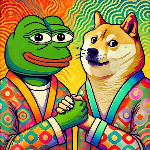 Pepe and Doge are Friends