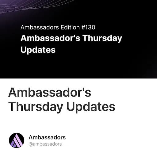 Ambassador's Thursday Updates