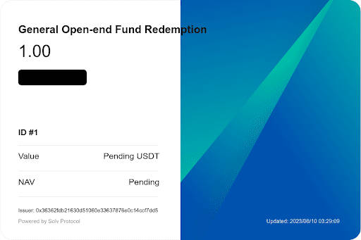 General Open-end Fund Redemption