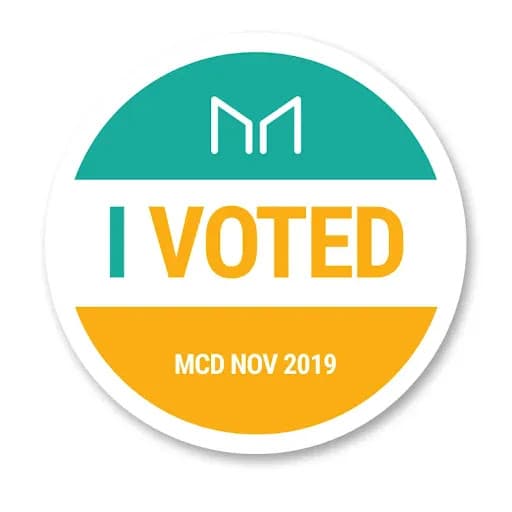 I VOTED MCD NOV 2019