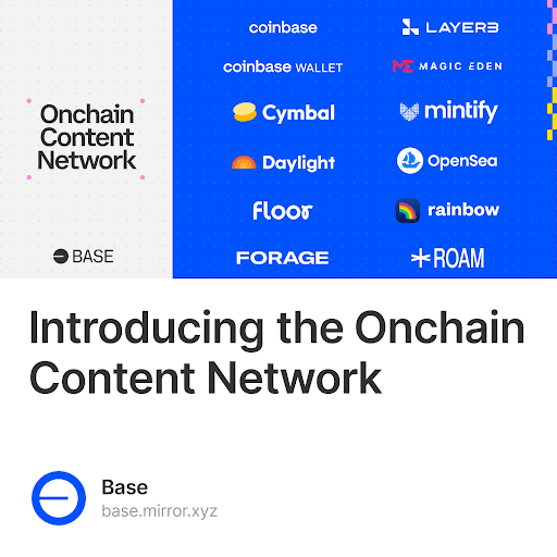 Introducing the Onchain Content Network