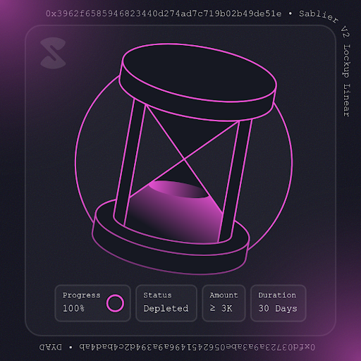Sablier V2 Lockup Linear NFT