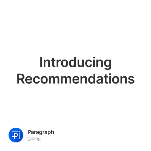 Introducing Recommendations