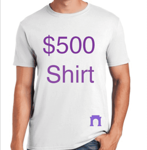 $500 T-shirt