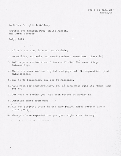 10 Rules for glitch Gallery