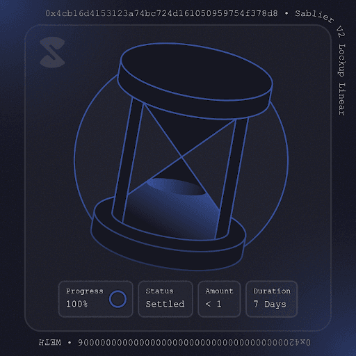 Sablier V2 Lockup Linear NFT