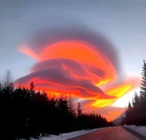 “Crimson Twilight Swirl”